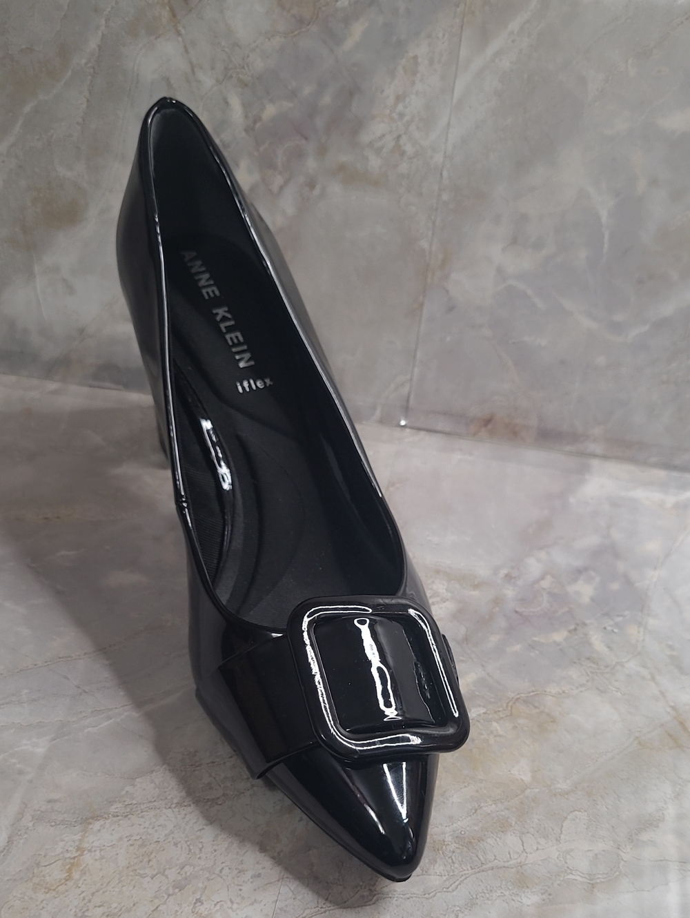 Anne Klein Bentley Block Heel Pump Black Like New